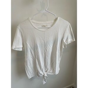 Madewell Modern Tie Front Tee - Size M - White